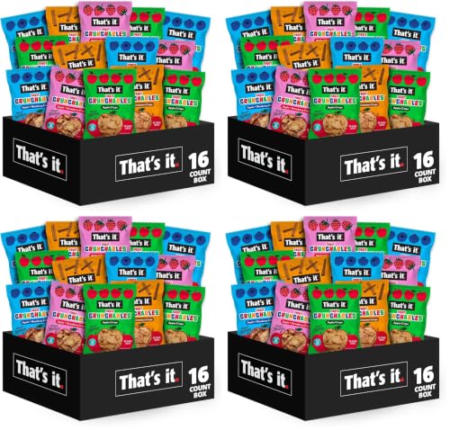 Image of That's it. Fruit Crunchables Variety Pack, Fruit Snacks for Kids, 100% Fruit Crisps, Plant-Based, Non-GMO, Gluten-Free, No Sugar Added (64 Pack)