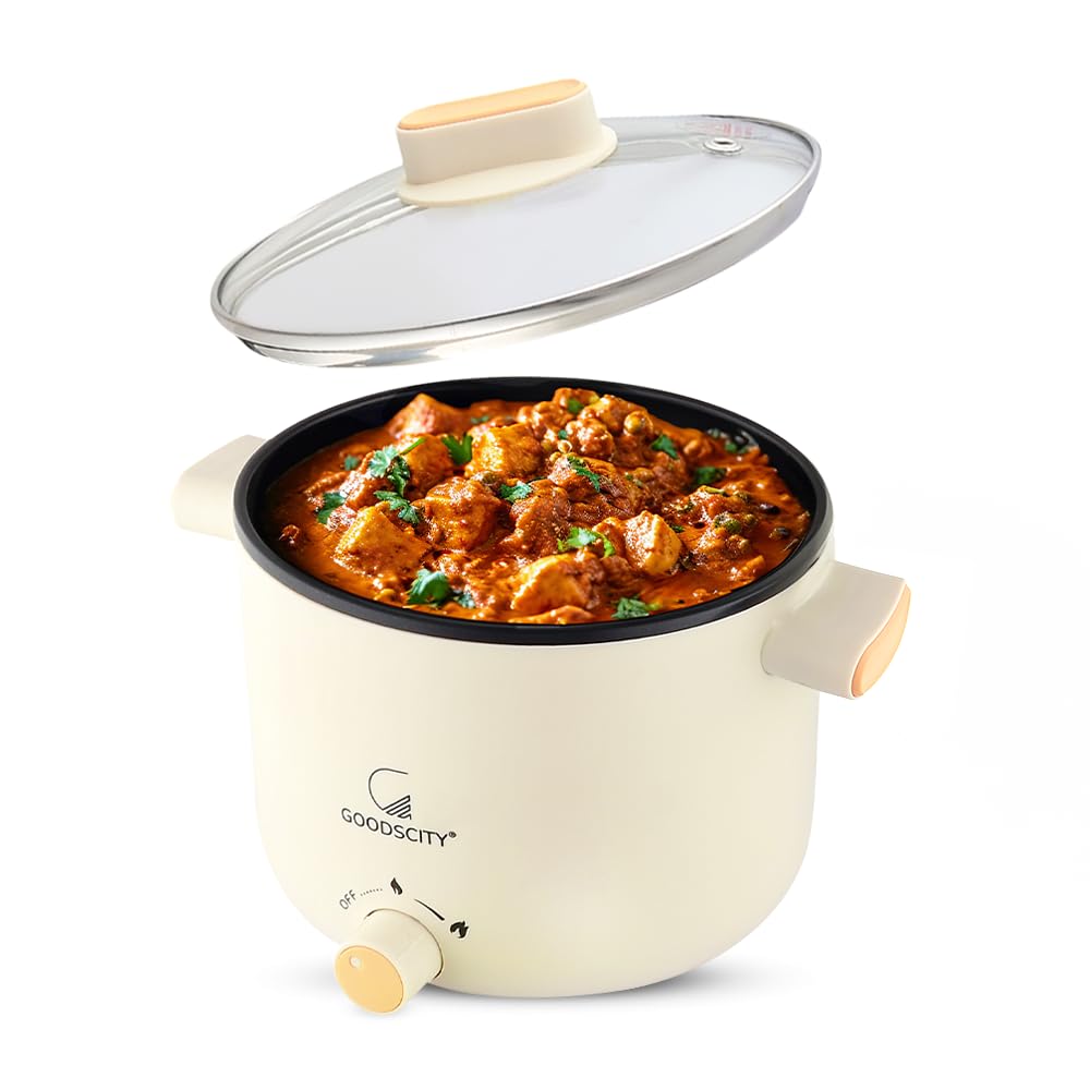 Goodscity Multipurpose Electric Kettle with Ceramic Coating 1.2L | Boil, Steam, Fry, Saute | Multi Cooker kettle for Water, Milk, Egg, Tea, Soup, Coffee, Noodles, Rice | 600W | GC191 | 1-Year Warranty (B0D7SLHC68) Amazon Price History, Amazon Price Tracker
