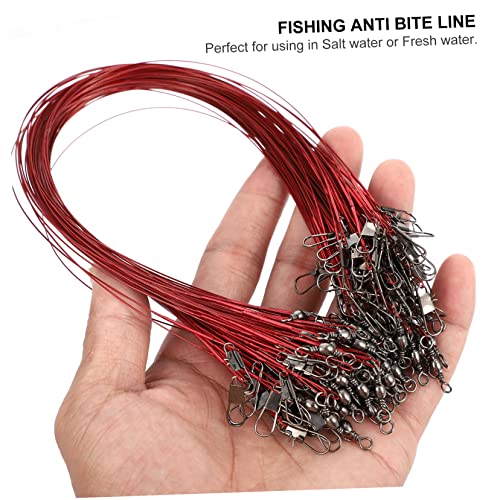 100pcs Wire Trace Leader Rig Fishing Accessory con Giratorio miniatura 7