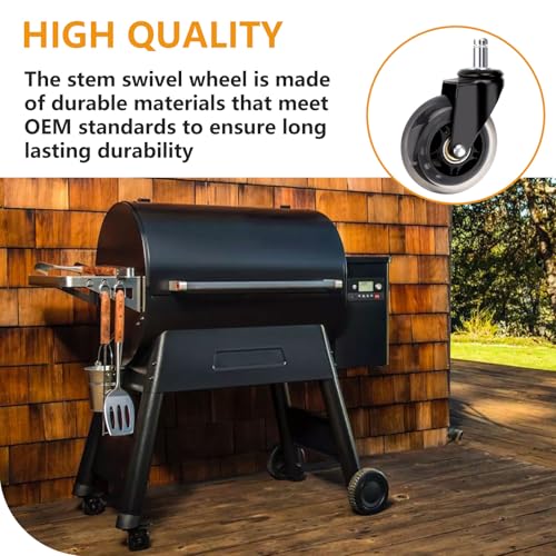 Image of HDW302 3 inch Swivel Caster Wheel with Brake for Traeger Pellet Grills