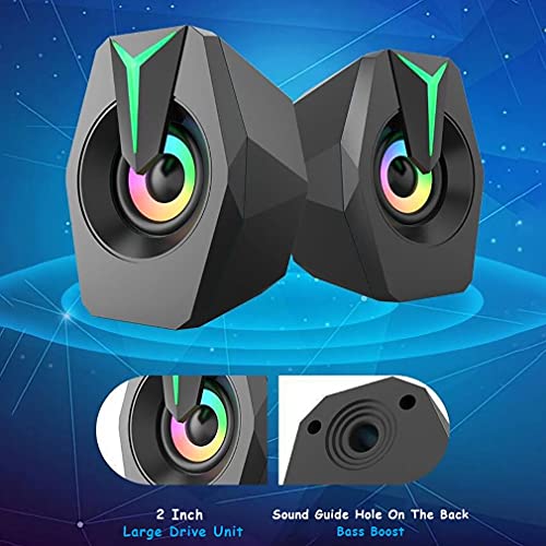 DHMKL Enceintes BibliothèQue Alimenté,Haut-Parleurs USB Filaires Bureau Subwoofer IndéPendant à Commande Filaire Haut-Parleurs D’Ordinateur RGB Cool Audio Bureau pour Ordinateur Portable - Les Beatles, Paul McCartney, John Lennon, RIngo Starr, George Harrison DHMKL Enceintes BibliothèQue Alimenté,Haut-Parleurs USB Filaires Bureau Subwoofer IndéPendant à Commande Filaire Haut-Parleurs D'Ordinateur RGB Cool Audio Bureau pour Ordinateur Portable – Image 4