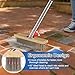 fshihine 3-in-1 Deck Brush Kit with Heavy Duty Wire Broom, Floor Scrubber Brush & Crack Weeder Tool, Stiff Metal Bristle Concrete Brush for Removing Weed Moss, Patio, Deck, Garden, Concrete, Garage