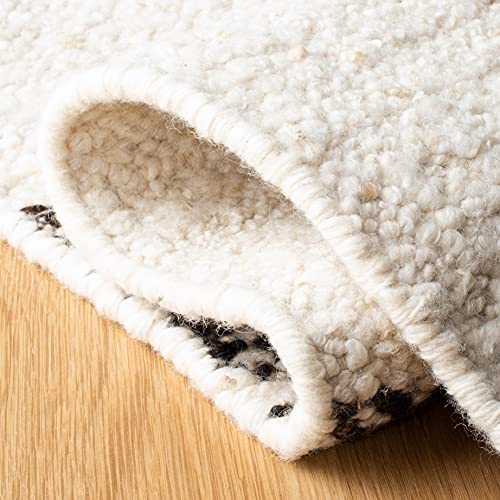 SAFAVIEH Area Rug 8x10 - Natura Collection - Large - Black & Ivory, Handmade Wool, Ideal for Living Room, Bedroom, Dining Space (NAT328Z) - Image 6