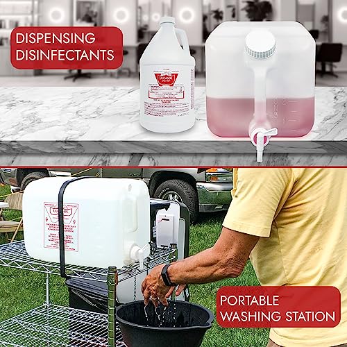 Image of Lucasol 2.5 Gallon Empty Chemical Dispenser - Refillable Disinfectant Mix Tank