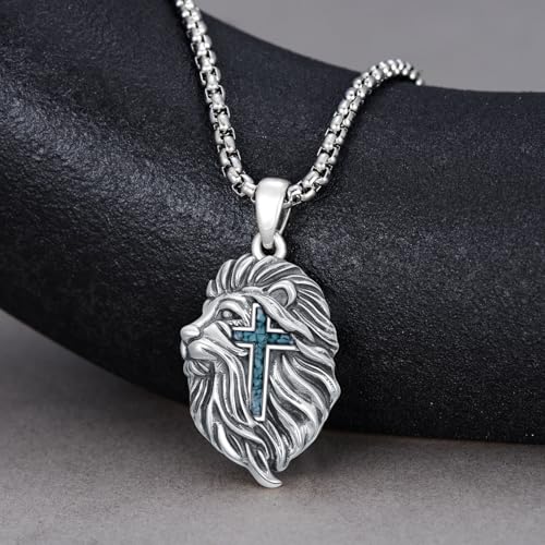 PELOVNY Cross Pendant Necklace for Women Men 925 Sterling Silver Religious Christian Jewelry Gifts for Him Her2