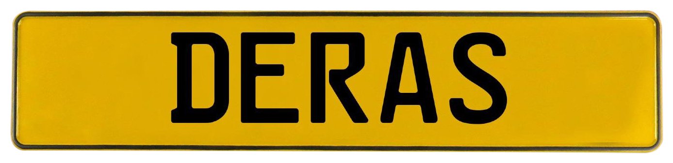 631907 Wall Art (Yellow Stamped Aluminum Street Sign Mancave Deras, 1 Pack)
