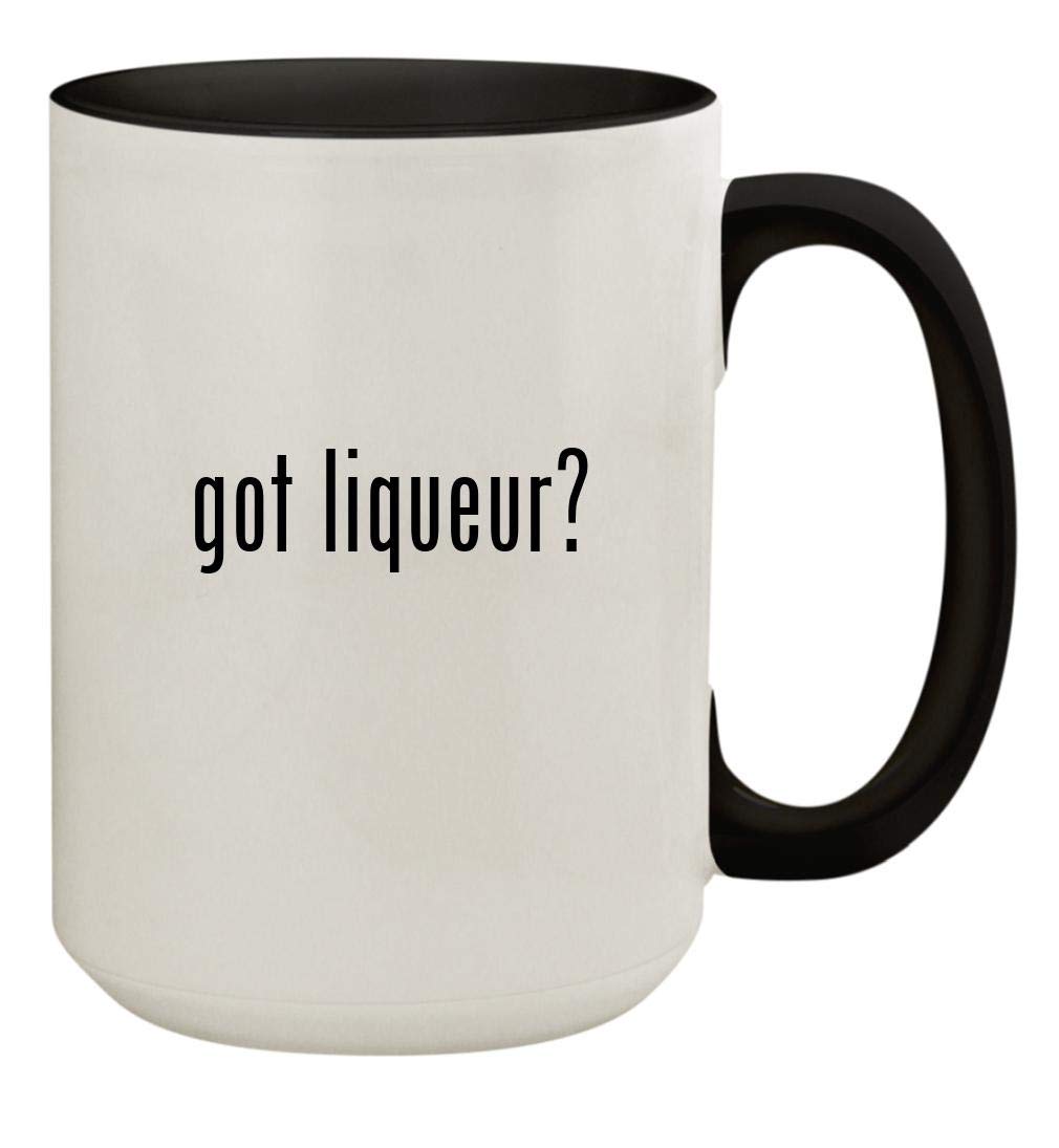 got liqueur? - 15oz Ceramic Colored Inside & Handle Coffee Mug Cup, Black