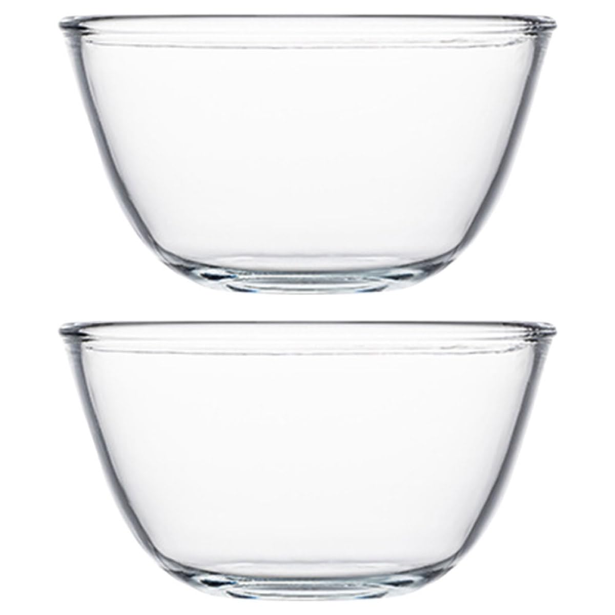 Gatuida Juego de 2 Cuencos de Vidrio 500ml, Multipropósito y Fácil de Limpiar, Adecuado para Fiestas y Uso en Cocina Diseño Elegante y Creativo