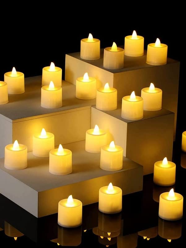 Buy MAKE A WISH® Flameless Flickering LED Candle Tea Light Diya for