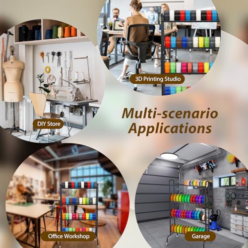 Étagère pour matériel d'impression 3D en métal robuste à 4 couches