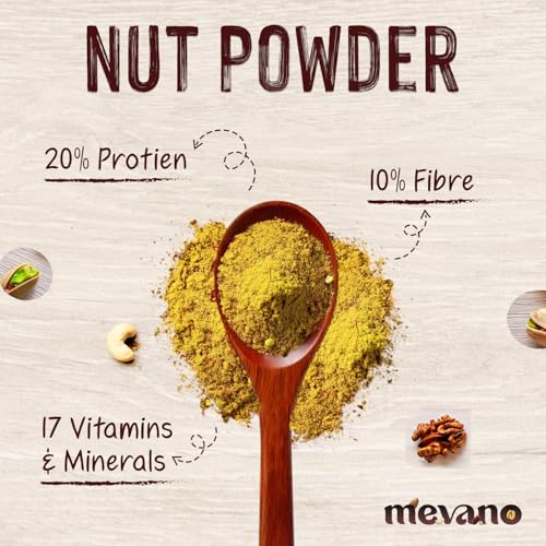 Image of Mevano Nuts Powder for Kids, 400g | Rich in Omega-3, NO Added Sugar | Dry Fruits powder for Kids - Badam, Walnut, Cashew, Pista | 20% Protein, 17 Vitamins & Minerals, 10% Fibre