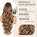 AISI BEAUTY Ponytail Extension 26 Inch Drawstring Ponytail Extension for Women Synthetic Long Brown Wavy Layered Pony Tails Hair Extensions Clip in hairpieces fow Women（T8/26）