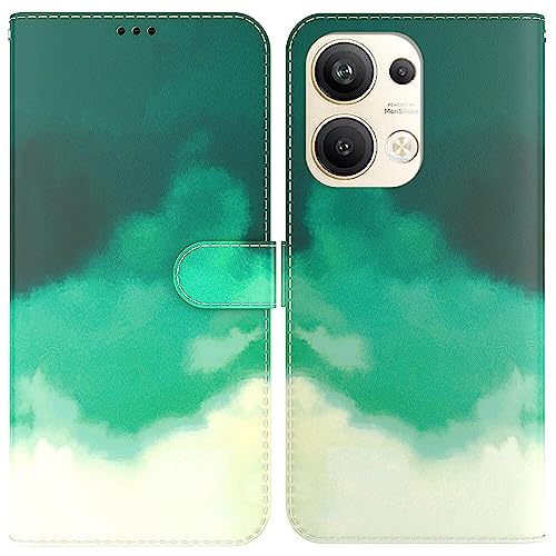 Image of A rtistque Liquid Silicone Stripes Back Cover Case for Oppo Reno 9 Pro Plus 5g | with Camera Protection | with Inner Fabric | Anti Slip Grip | AirBag Case - Green