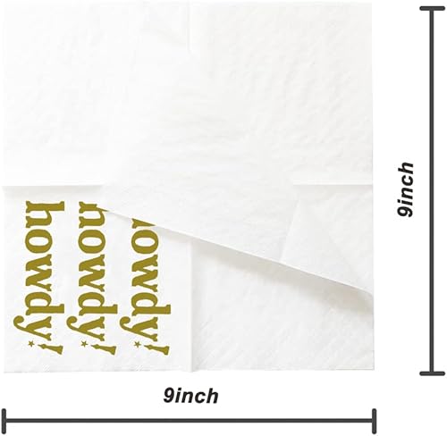 Miniatura 2 de SharkBliss Howdy - Servilletas de cóctel, paquete de 100 servilletas de cóctel de papel Howdy Howdy Howdy para vaqueras occidentales Disco Last