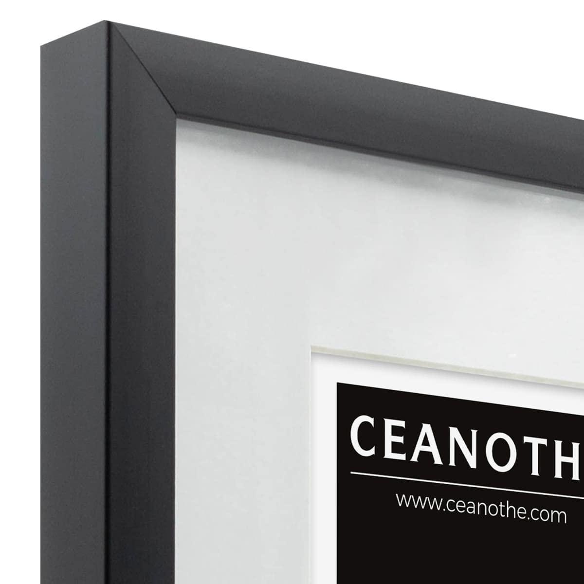 Ceanothe Cadre Photo 40x50 cm en Bois FSC Noir Passe-partout 30x40 cm - Convient au A3 Design Effet Caisse Collection MILAN Verre acrylique Incassable Fabriqué en France
