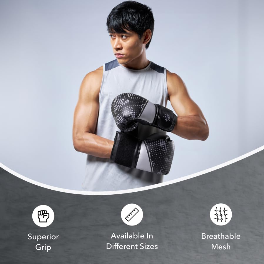 Image of Cult Premium Leather Boxing Gloves for Men & Women - 10 Oz High-Density PU Padding, Wrist Support & Antimicrobial Lining - Ideal for Boxing, Kickboxing, Muay Thai & MMA - Blue & White