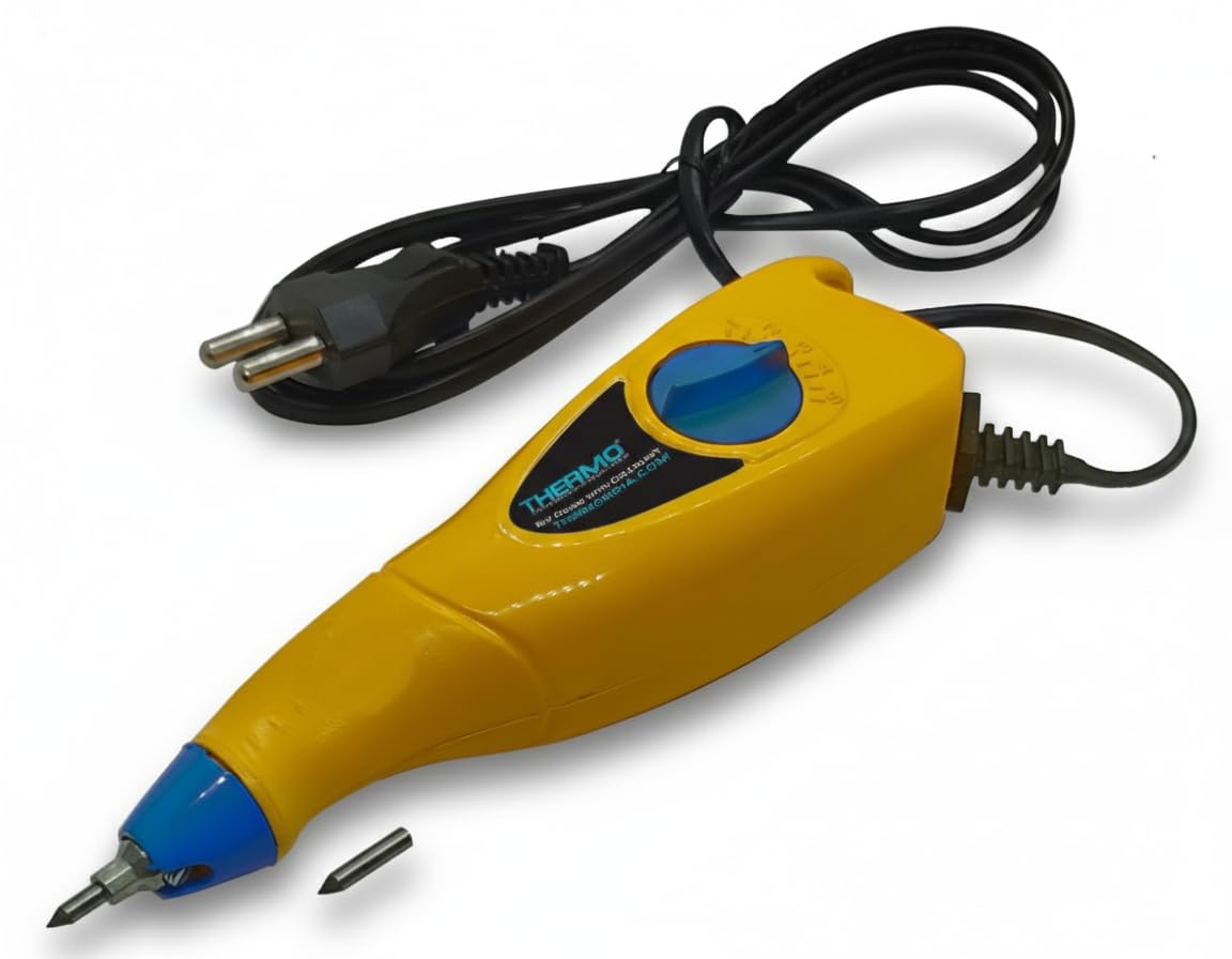 Handy Electric Engraving (Vibration Type) ABS Plastic Machine with 9 Step Stoke Adjustment - Made in Bharat (Engraving Machine with 2 Tips)