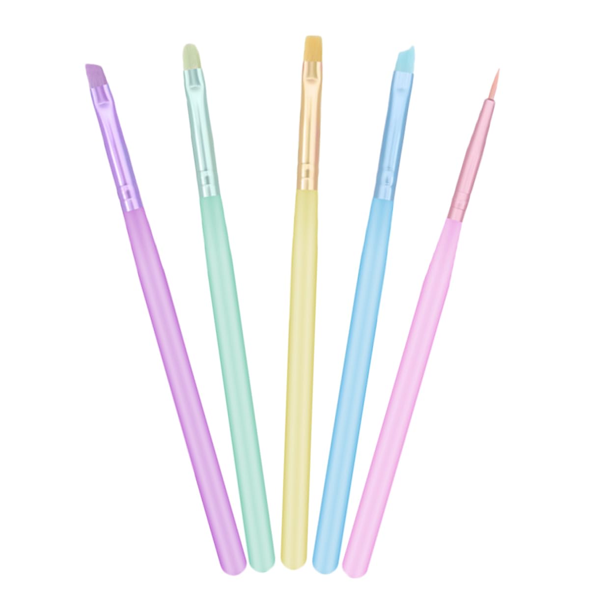 FRCOLOR Set di 25 penne per unghie, per nail art, accessori per nail art, strumenti per la verniciatura di unghie, accessori per manicure, pennelli per unghie