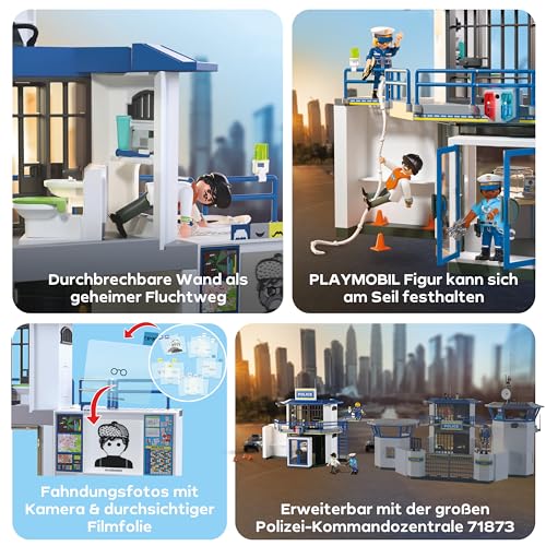 PLAYMOBIL | City Action | Polizeiwache mit Fahndungsraum | Actionreiches Polizei-Spielzeug | Mit vielen spannenden Details… – Ansicht 5