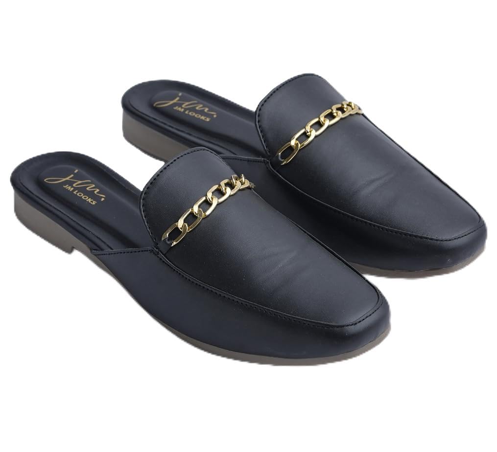 Elegant Chain-Embellished Slip-On Mules for Women Comfortable Lightweight and Cushion Footbed for Casual Office & Party.-image-23