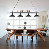KEELED lustre de billard, 4 abat-jour noirs mats, 127 cm photo 3