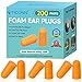 TICONN 200 Pairs Ear Plugs, 32dB Noise Reduction Earplugs for Sleeping Hearing Protection Travel Study Concentration Construction Site (200 Pairs)