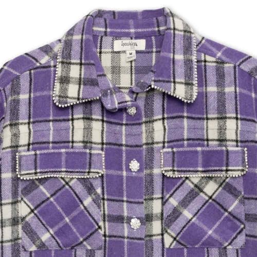 Speechless Girls' Plaid Button Down Flannel Shirt3