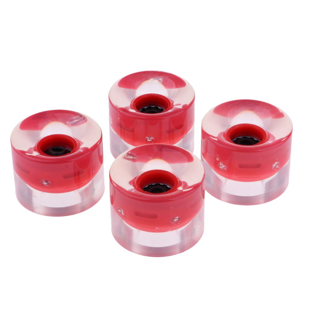 Skateboard-Räder, 60 mm, leuchtet bei Nacht, 78 A, Dunkelblau, 4 Stück