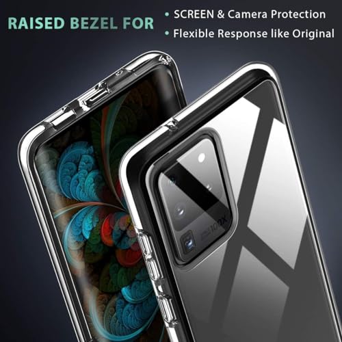 Image of NISHTECH Silicone for Samsung Galaxy S20 Ultra 5G Premium Transparent Hybrid Soft Slim Dust Proof Back Case Cover with Camera Protection