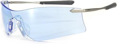 MCR Safety Gafas T4113AF Rubicon T4 Azul Claro Lente con Protección UV y Recubrimiento Anti-Vaho, 1 Par