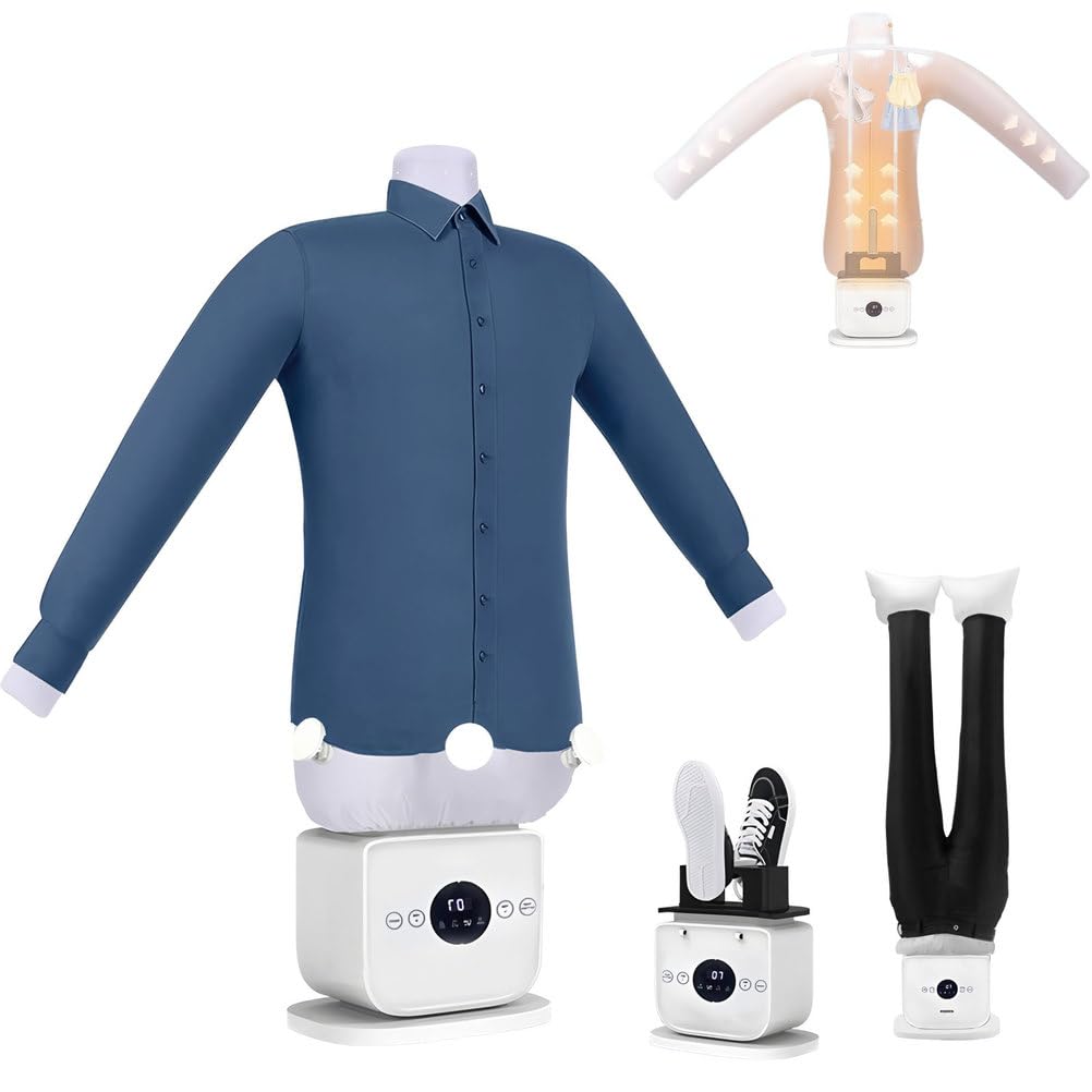 Hands-Free Portable Steam Ironing Machine - Scanovuss Quick 8-Minute Dry Ironer with Gentle Airflow Technology for Shirts, Pants, and Shoes - Efficient Automatic Ironing Solution