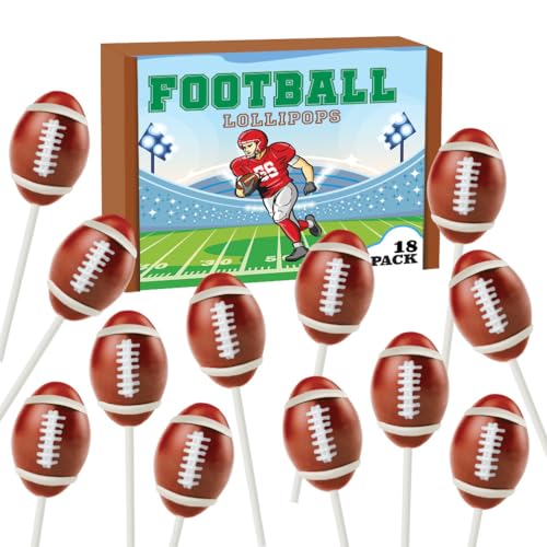 Football Candy Lollipops Bulk 18 Count