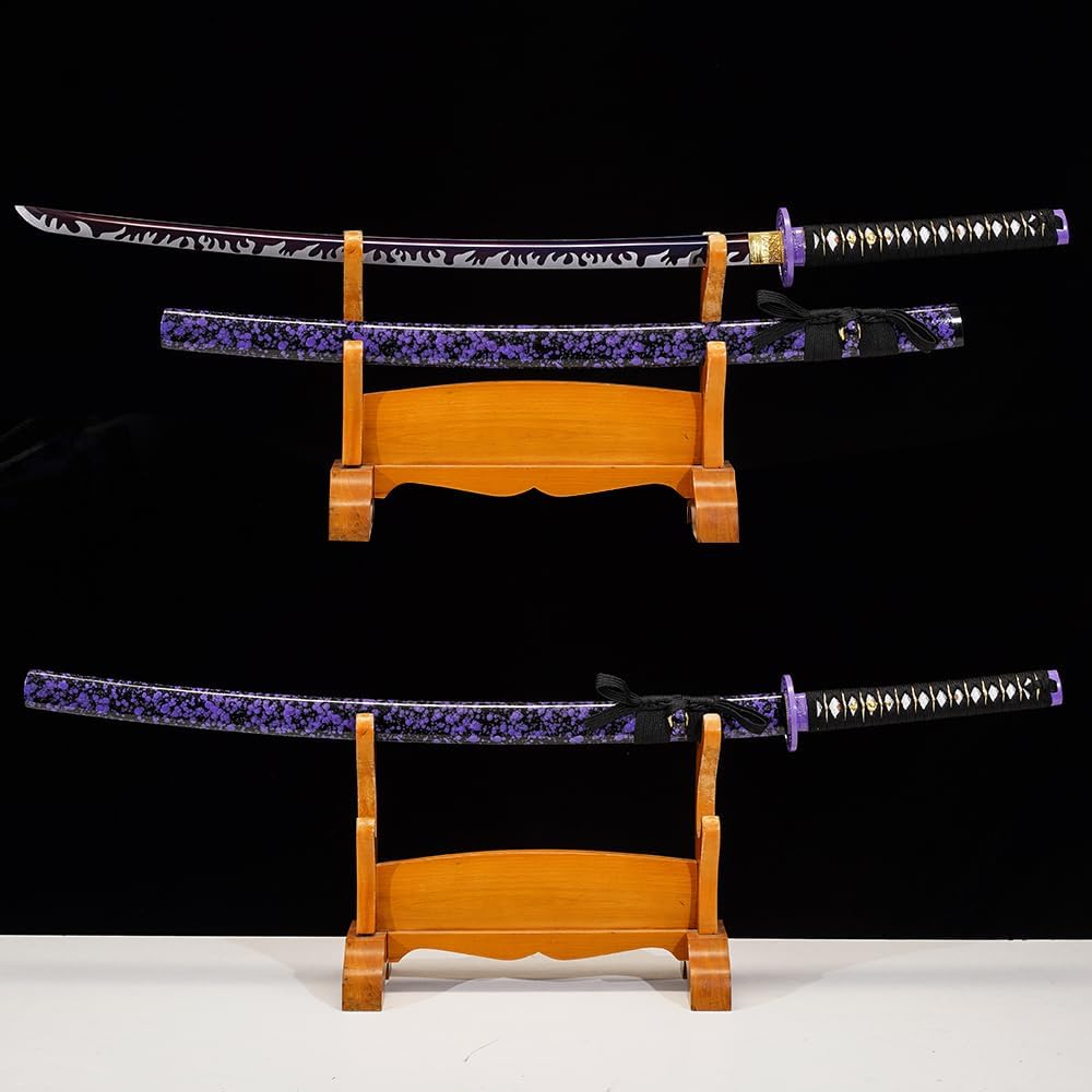 1045/1060 high Carbon Steel Full Hand Forged Traditional, Katana Sword Hademade Heat Tempered ，Japanese Samurai Swords ，Full Tang,Functional,Black