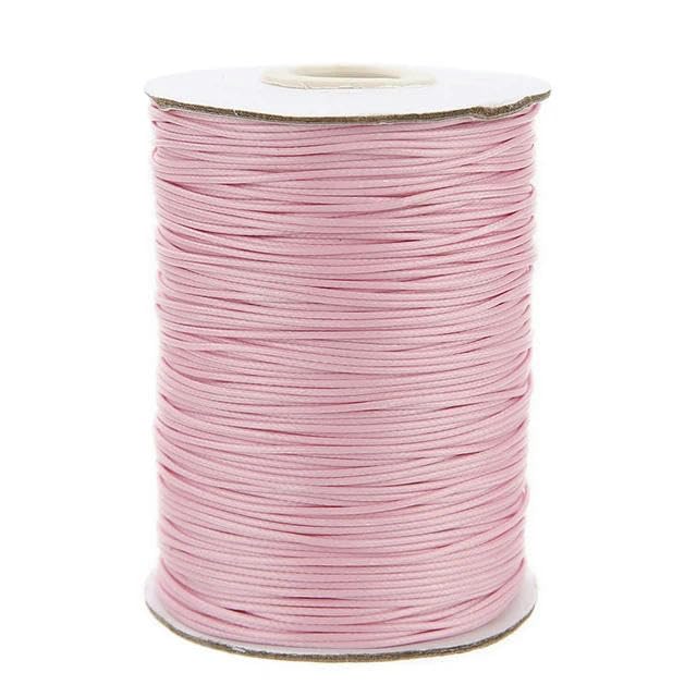Nici do szycia，Nić poliestrowa Nici do szycia, woskowana żyłka sznurkowa okrągła czarna czerwona biała bawełniana lina sznurkowa(Roze,Diameter 2mm)