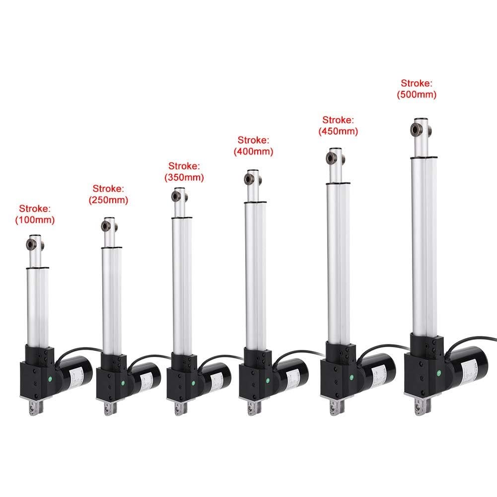 Actionneur Linéaire DC 12V 24V Course 100mm 150mm 200mm 250mm 300mm 400mm 500mm 600mm, Pull 6000N, Vérin Électrique Robuste de Moteur Électrique ( Couleur : 25mm/s-500N(50KG) , Taille : 24V-200mm )