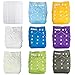 UBBCARE Baby Pocket Cloth Diapers Reusable Washable Adjustable 8 Pack with 8 Inserts Baby Shower Gifts (boy color)