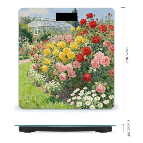 Báscula digital de baño Roses and Daisies con pantalla LCD miniatura 2