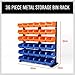 HORUSDY Storage Bins Parts Rack 36Pcs Bin Organizer Garage Plastic Shop Tool, Tools for Men