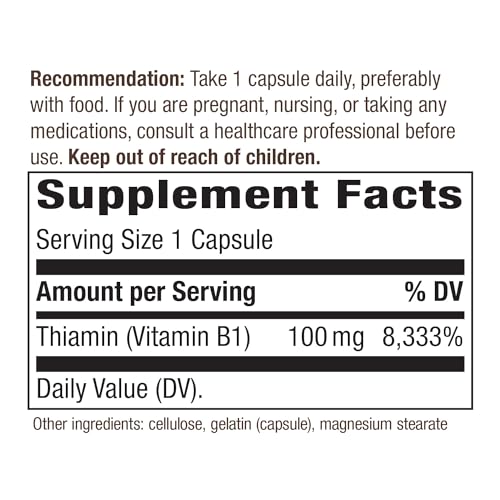 Nature'S Way 33674404119 Vitamin B-1 - 100 Mg Thiamin Per Serving thumb #1