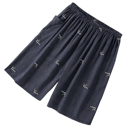 Men's Soft Pajama Shorts Comfy Pjs Printed Pocket Thin Boho Summer Spandex Breathable Boyshort