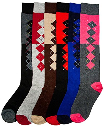 Image of ToBeInStyle Women's Pack of 6 or 12 Knee High Socks