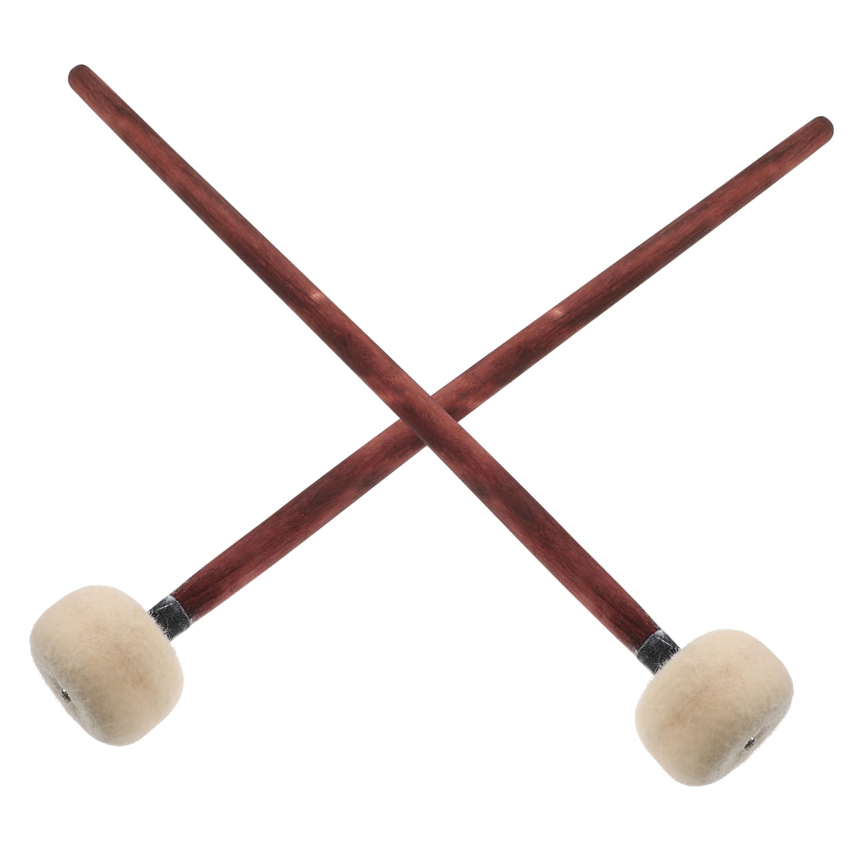 ibasenice 10pezzi Bacchette Per Batteria Con Manico Legno e Testa Feltro Strumento Di Percussione Professionale Per Pratica e Performance Musicale