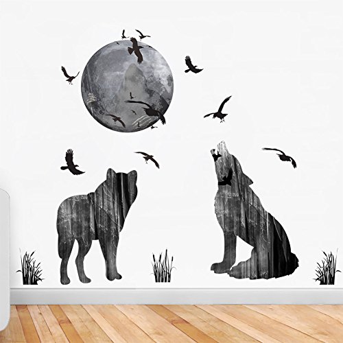 Vinilo decorativo Moon Wolves 33x28 pulgadas miniatura 5