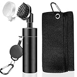 BCNJEPIN 2 PCS Golf Club Cleaning Kit, Golf Accessories, Water Spray Brush Set with Hook and Towel, Essential Golf Accessories for Club Maintenance During Play, Perfect Golf Gift for Men
