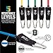 Resistance Bands Set (12 Piece) Includes Door Anchor, Ankle, Wrist Strap, Exercise Guide and Carrying Bag For Strengthening and Training (Pro Series)