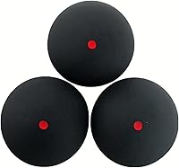 VisnzvLux 3-Pack Professional Black Red Dot Squash Balls - Competition Grade, High Elasticity for Training & Matches