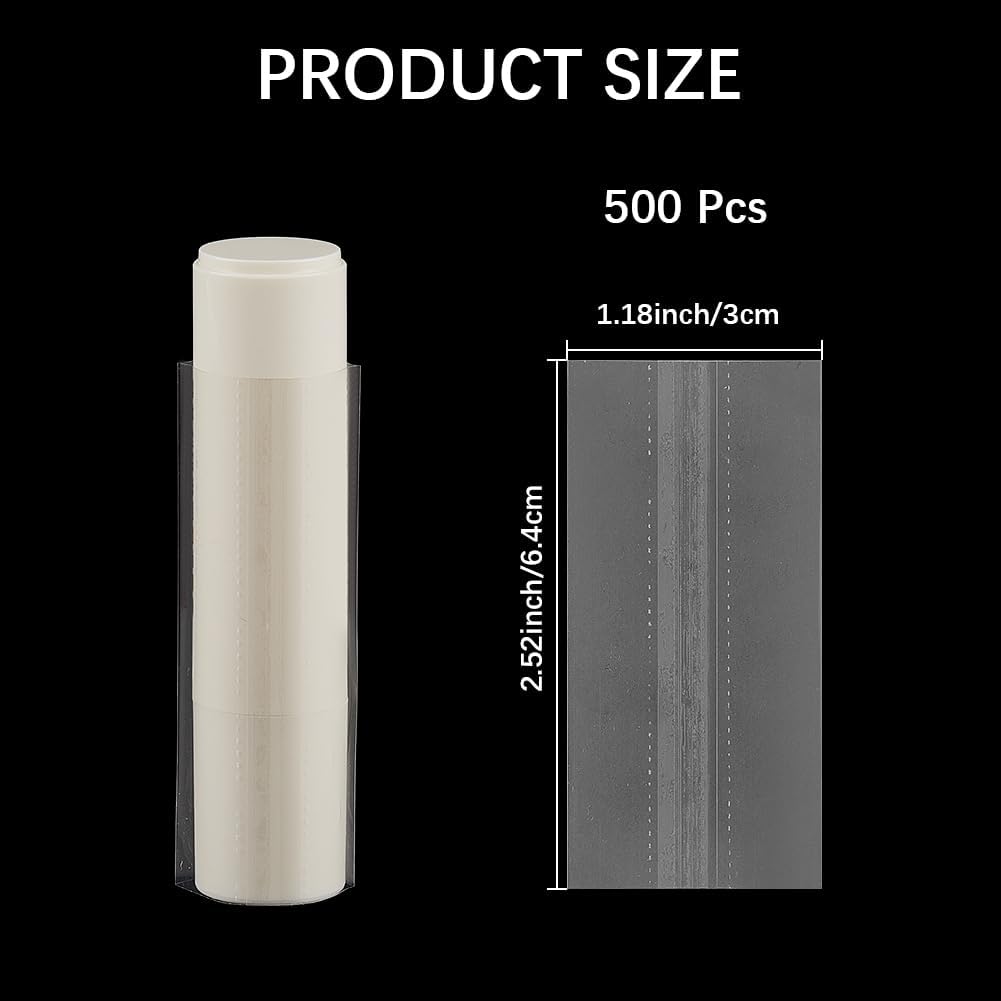CREATCABIN 500Pcs Clear Heat Shrink Bags for Lipstick Packaging Lip Balm Heat Shrink Bands PVC Wrap Film Cosmetic Tube Waterproof Protective Sleeve for Travel Cosmetic Tube Wrap 1.18x2.52in