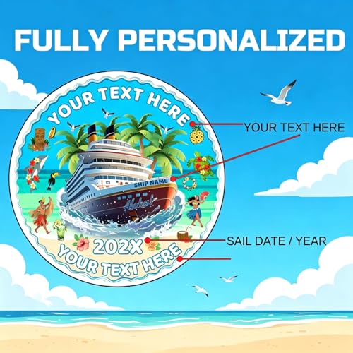 Imán personalizado para puerta de crucero con foto y texto miniatura 4
