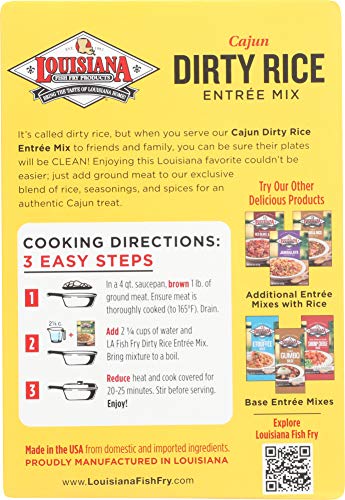 Louisiana Fish Fry Company Dirty Rice Dinner Mix, 8 Ounces (Pack Of 3) #TOP1