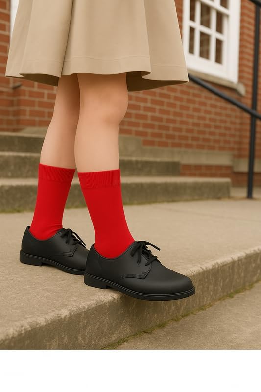Image of Wens Plain Dark Socks for Girls, Boys, Kids & Men of All Ages (Pack of 3) | Heavy Elastic, Streachable & Comfortable Fit